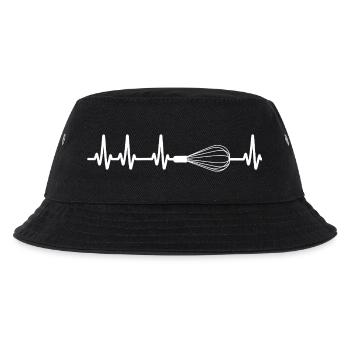 Herzschlag Schneebesen - Kinder Bucket Hat - Schwarz - Vorne
