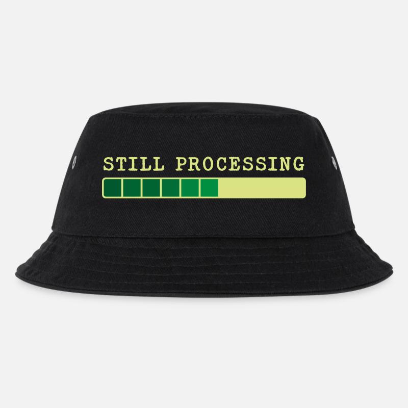 Still Processing - Trwa Przetwarzanie - Kids’ Bucket Hat - black