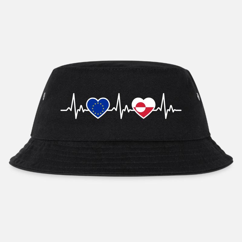 Grönland  - Kinder Bucket Hat - Schwarz