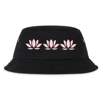 Lotusblume Lotusblüte pastell Seerose Blume Blumen - Kinder Bucket Hat - Schwarz - Vorne