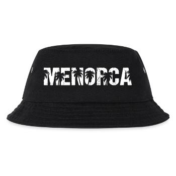 Menorca Palmen Insel Spanien - Kinder Bucket Hat - Schwarz - Vorne