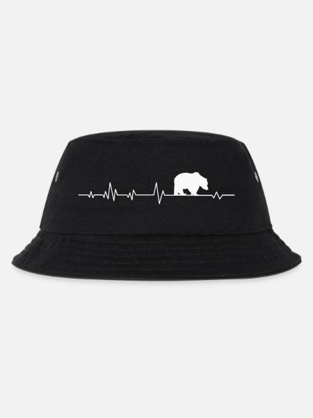 Bär - Kinder Bucket Hat - Schwarz