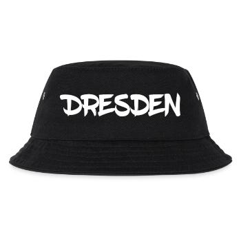 Dresden - Sachsen - Frauenkirche - Zwinger - Elbe - Kinder Bucket Hat - Schwarz - Vorne