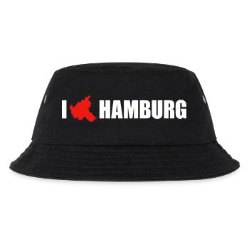 I love Hamburg - Kinder Bucket Hat - Schwarz - Vorne