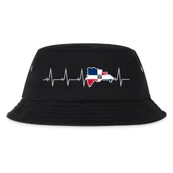 Ich liebe Dominikanische Republik - Herzschlag - Kinder Bucket Hat - Schwarz - Vorne