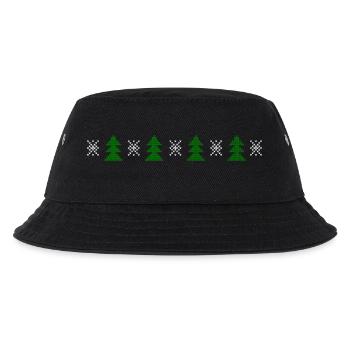 Knitted pattern series christmas tree snowflake - Kids’ Bucket Hat - black - Front