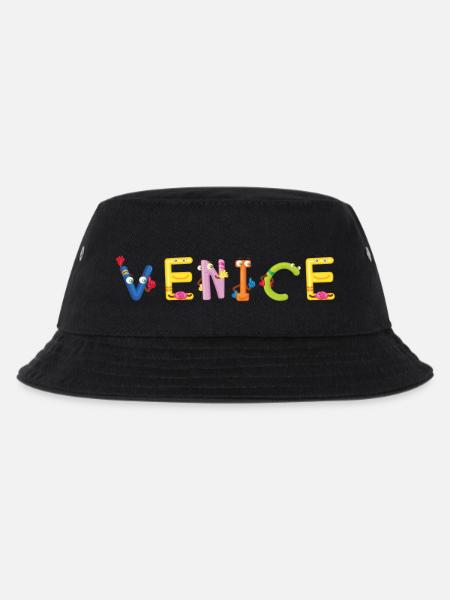 Venice - Kinder Bucket Hat - Schwarz