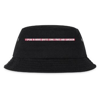 speak lyrics and sarcasm - Kids’ Bucket Hat - black - Front