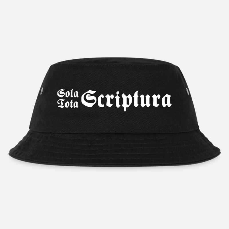 Sola Tota Scriptura weiß - Kinder Bucket Hat - Schwarz