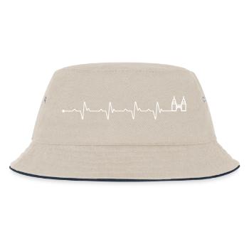 Heartbeat Petronas Twin Towers - Kinder Bucket Hat - Natur/Navy - Vorne