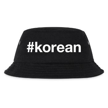 KOREAN Hashtag Korea - Kinder Bucket Hat - Schwarz - Vorne
