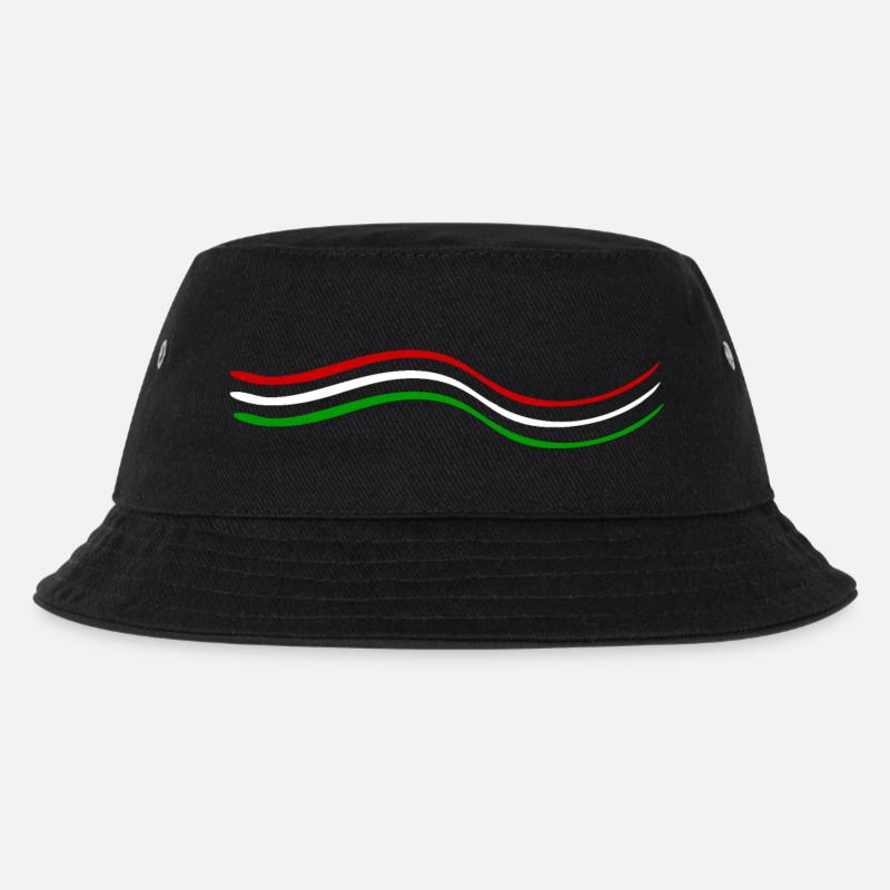 Rot Weiß Grün - Kinder Bucket Hat - Schwarz