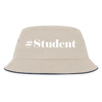#Student Logo Blanc - Bob Enfant - blanc cassé/bleu marine - Devant