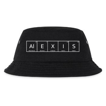 Alexis Name First Name Chemistry Periodic Table Elements - Kids’ Bucket Hat - black - Front