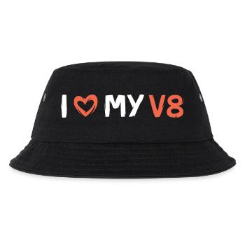 Car Love V8 - Musclecar Logo - Kids’ Bucket Hat - black - Front