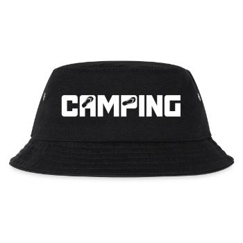 Camping Tongs Camper Vacances Aventure en plein air - Bob Enfant - noir - Devant
