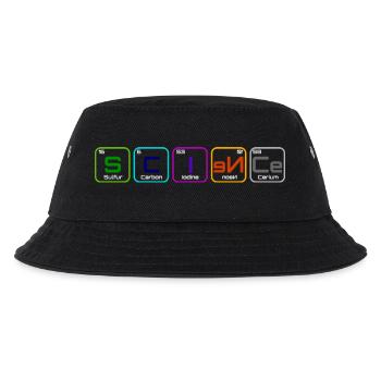 "Wissenschaft" mit den Elementen - Kinder Bucket Hat - Schwarz - Vorne