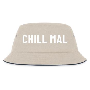 Chill mal - Kinder Bucket Hat - Natur/Navy - Vorne