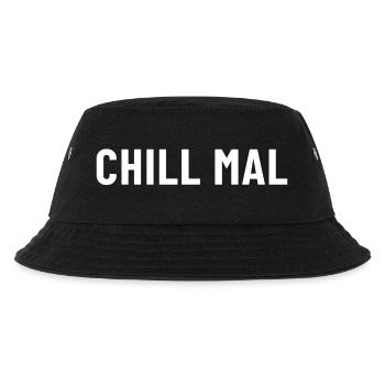 Chill mal - Kinder Bucket Hat - Schwarz - Vorne