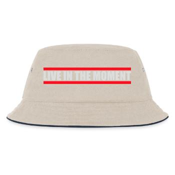 Live In The Moment Achtsamkeit Präsenz Bewusstsein - Kinder Bucket Hat - Natur/Navy - Vorne