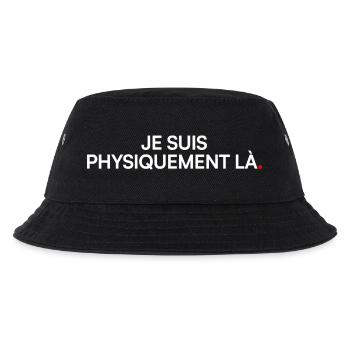 Je suis physiquement là humour bureau - Bob Enfant - noir - Devant
