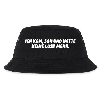 Ich kam, sah und hatte keine Lust - Kinder Bucket Hat - Schwarz - Vorne