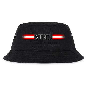 Austria flag / banner 004 AllroundDesigns - Kids’ Bucket Hat - black - Front