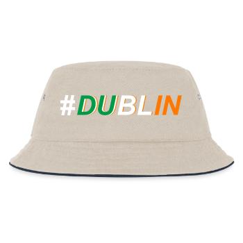 Dublin Irland Insel Kleeblatt - Kinder Bucket Hat - Natur/Navy - Vorne
