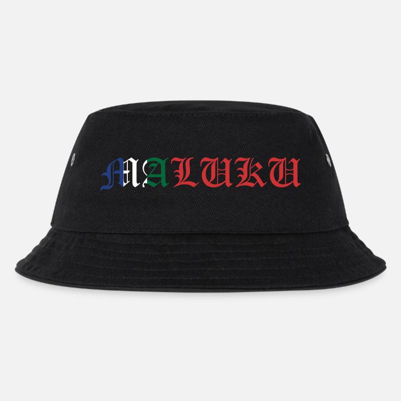 Maluku RMS - Kinder Bucket Hat - Schwarz
