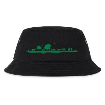 Landsschaft - Feld und Tiere - Kinder Bucket Hat - Schwarz - Vorne
