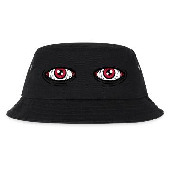 2 grosse Augen - Kinder Bucket Hat - Schwarz - Vorne