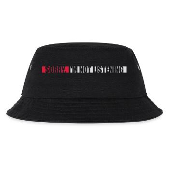 sorry in not listening - Kids’ Bucket Hat - black - Front