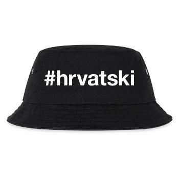 HRVATSKI Kroatisch Kroatien - Kinder Bucket Hat - Schwarz - Vorne