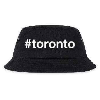 TORONTO Canada Kanada Hashtag - Kinder Bucket Hat - Schwarz - Vorne