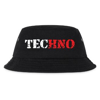 Techno ArmyLook - Kinder Bucket Hat - Schwarz - Vorne