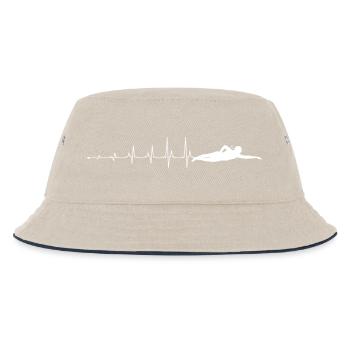 Herzschlag-Schwimmen - Kinder Bucket Hat - Natur/Navy - Vorne