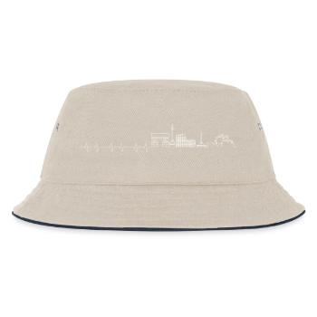 Urban Pulse Skyline - Kinder Bucket Hat - Natur/Navy - Vorne