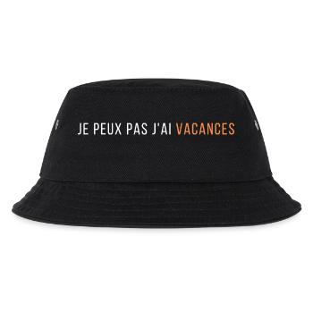 Ich kann nicht Urlaub machen - Kinder Bucket Hat - Schwarz - Vorne