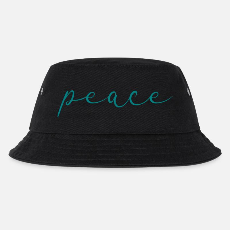 Friede - Kinder Bucket Hat - Schwarz