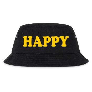 Happy - Kids’ Bucket Hat - black - Front