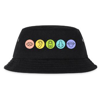 Five Senses, Sensory Organs, Medicine - Kids’ Bucket Hat - black - Front
