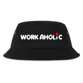 worker workaholic work - Kids’ Bucket Hat - black - Front