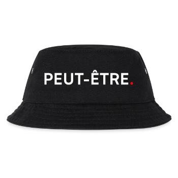 VIELLEICHT. Minimalistisches Design, subtiler Humor - Kinder Bucket Hat - Schwarz - Vorne