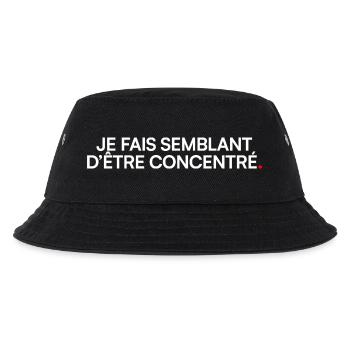 Je fais semblant d’être concentré humour bureau - Bob Enfant - noir - Devant