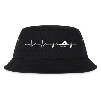 Virginia State Silhouette Heart Kartendesign - Kinder Bucket Hat - Schwarz - Vorne