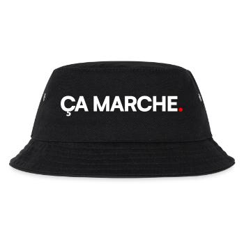 ES FUNKTIONIERT | Humor mit minimalem Ausdruck - Kinder Bucket Hat - Schwarz - Vorne