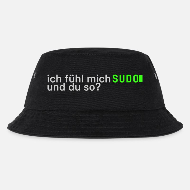 Ich fühl mich SUDO und du so? | Lustig Informatik - Kinder Bucket Hat - Schwarz