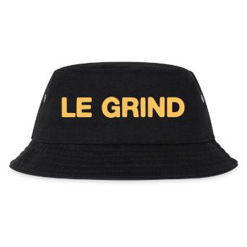 Le Grind – Motivierender Hustle Spruch - Kinder Bucket Hat - Schwarz - Vorne