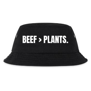 BEEF > PLANTS | Carnivore steak instead of plants - Kids’ Bucket Hat - black - Front