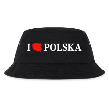 I love Polska Polen - Kinder Bucket Hat - Schwarz - Vorne
